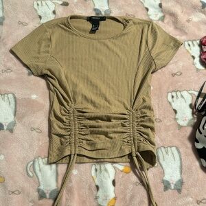 Small crop top tan brand forever 21